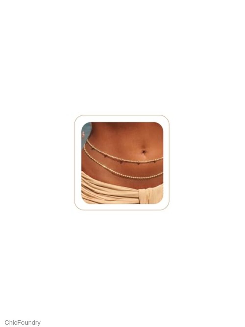 Gold Plated Waist Chain for Women Layered Belly Chain Body Jewelry